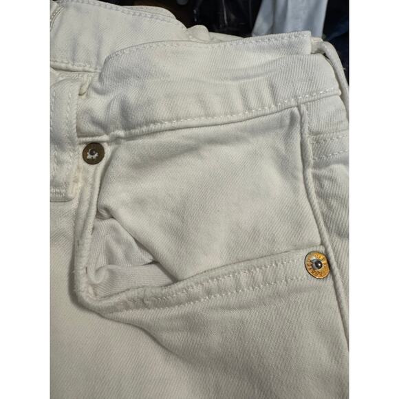 AGOLDE White High-Rise Straight Jeans – Size 26 Ankle Length Minimalist Classic - Picture 7 of 8